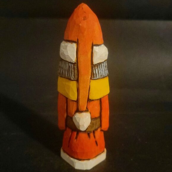 Hand carved Wooden Old Santa Clause Folk Art. Signed By Artist - Picture 3 of 7